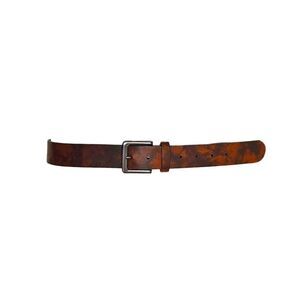 grunge mud-wash leather belt